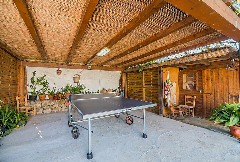 überdachter Tischtennisbereich