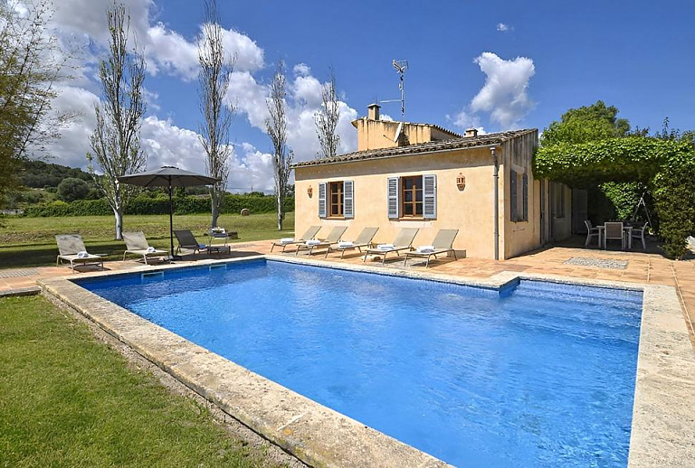 Rasen und Pool im Garten