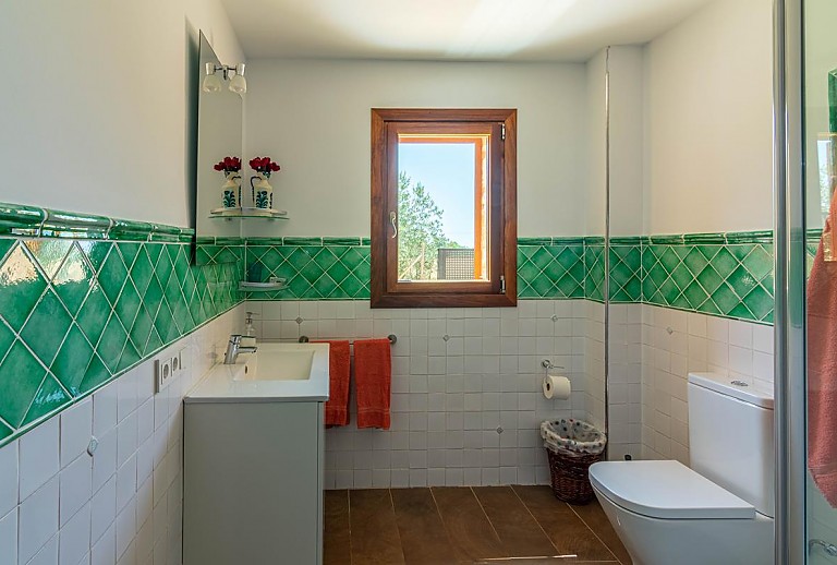 Badezimmer WC Dusche Fenster Waschbecken