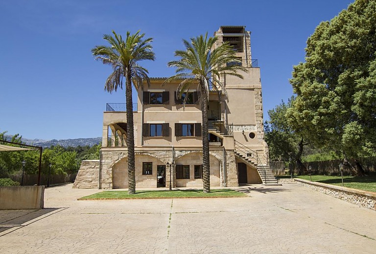 Finca mit Palmen und Vorplatz