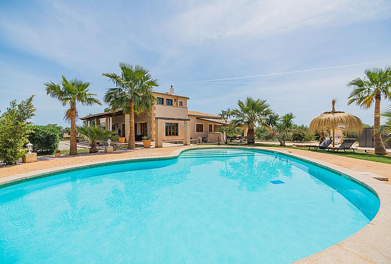 Finca mit Pool und Palmen