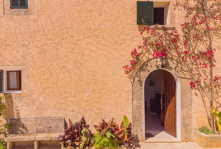 Eingang zur Finca mit Topfpflanzen