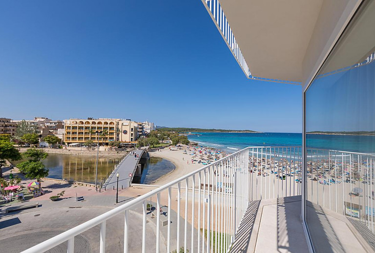 Meerblick vom Balkon der Ferienwohnung